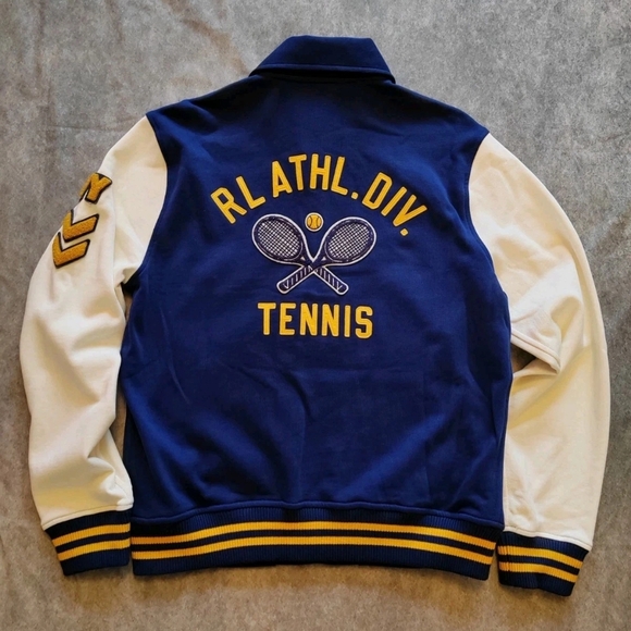 Polo by Ralph Lauren Medium Varsity Tennis Letterman Bomber Jacket - Picture 8 of 9